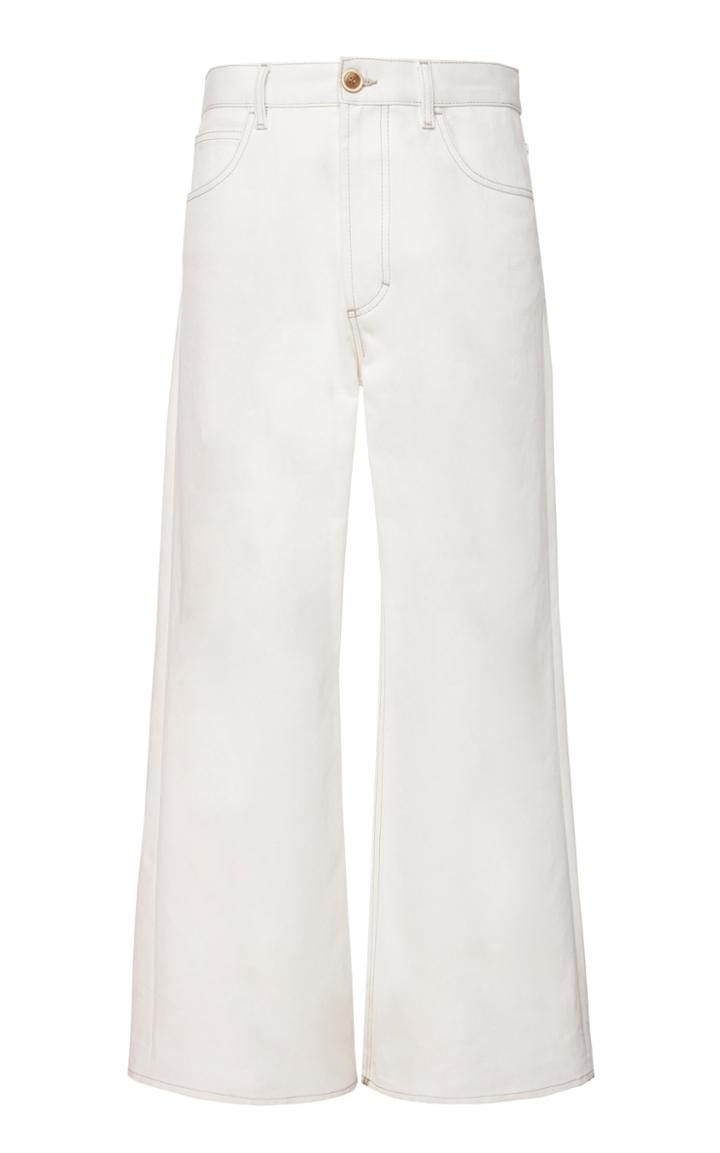 Marni Wide Leg Cotton Pants Size: 56