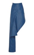 Matriel Faux Leather Asymmetrical Pants