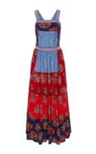 Ulla Johnson Lune Patchwork Floral Crossback Dress