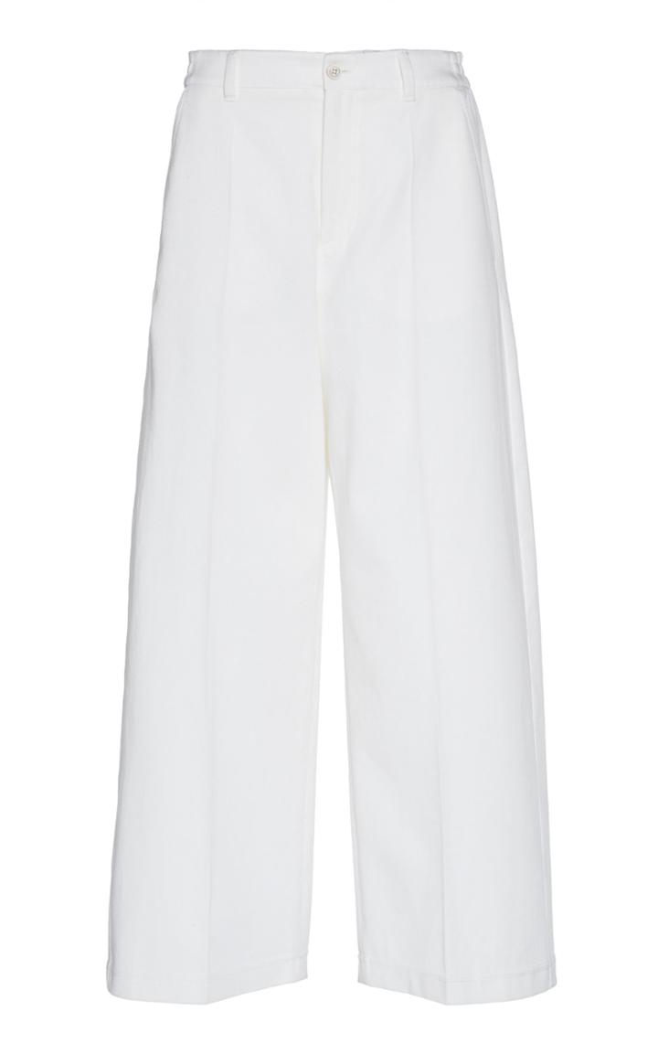 Moda Operandi Agnona Cotton-twill Stretch Palazzo Pants