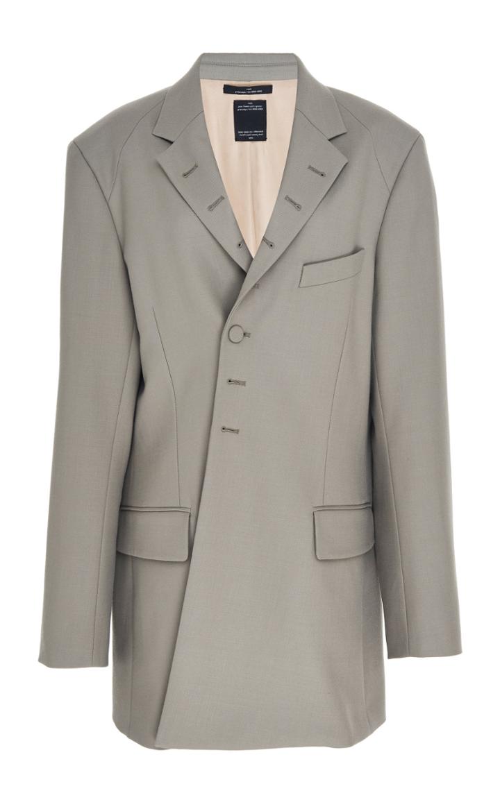 Rokh Oversized Buttonhole Cady Blazer