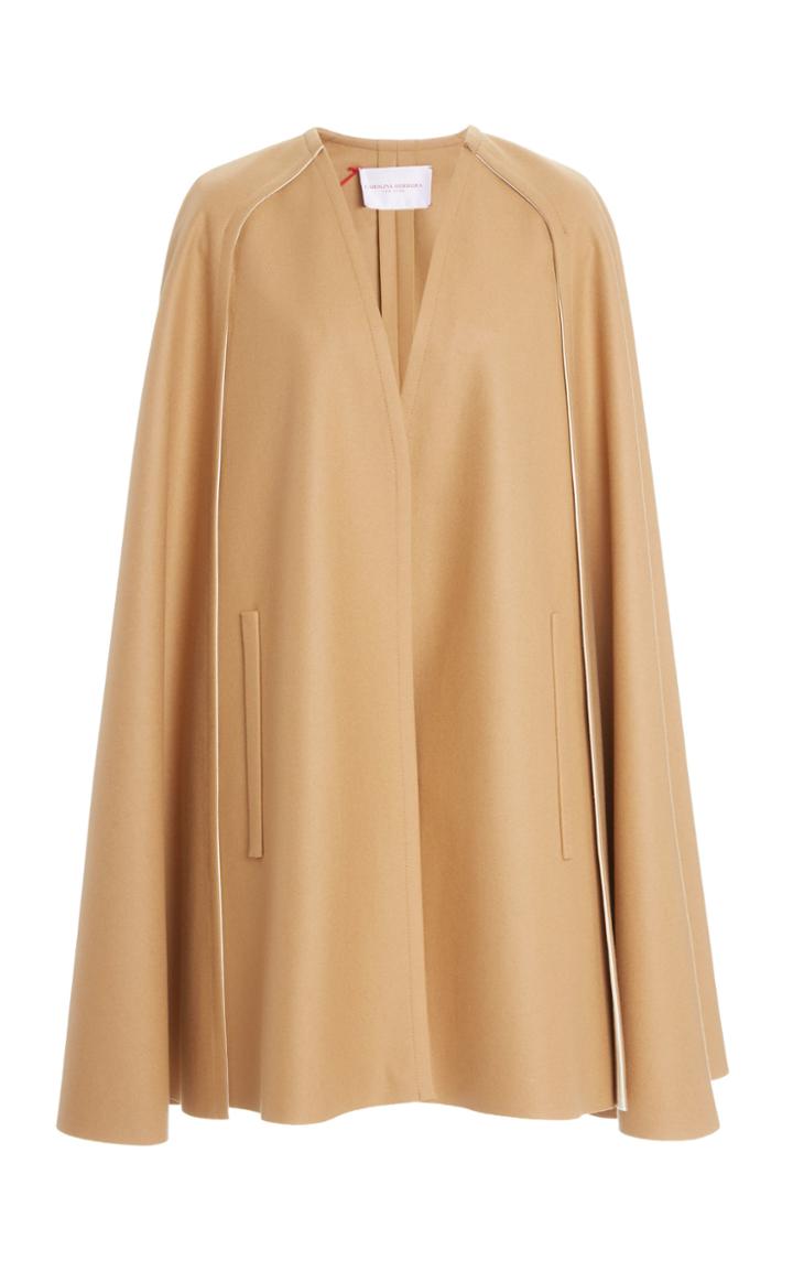 Moda Operandi Carolina Herrera Double Faced Wool Mini Cape