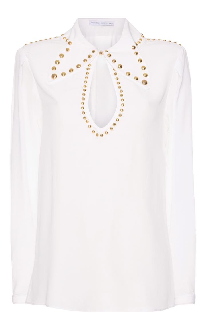Francesco Scognamiglio Studded Long Sleeve Blouse