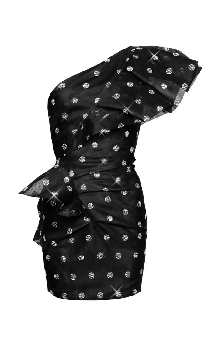 Alexandre Vauthier One Shoulder Silk Sequin Dress
