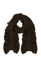 Michael Kors Collection Ruffled Cable Knit Scarf