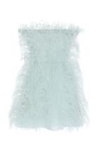 Moda Operandi Valentino Feathered Strapless Silk Mini Dress Size: 36