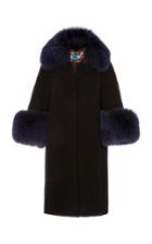 Libertine Patch Pocket Coat With Fur Collar And Cuffs