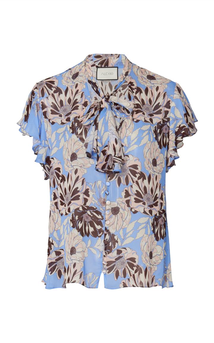 Moda Operandi Alexis Dessie Flutter Printed Crop Top Size: Xs
