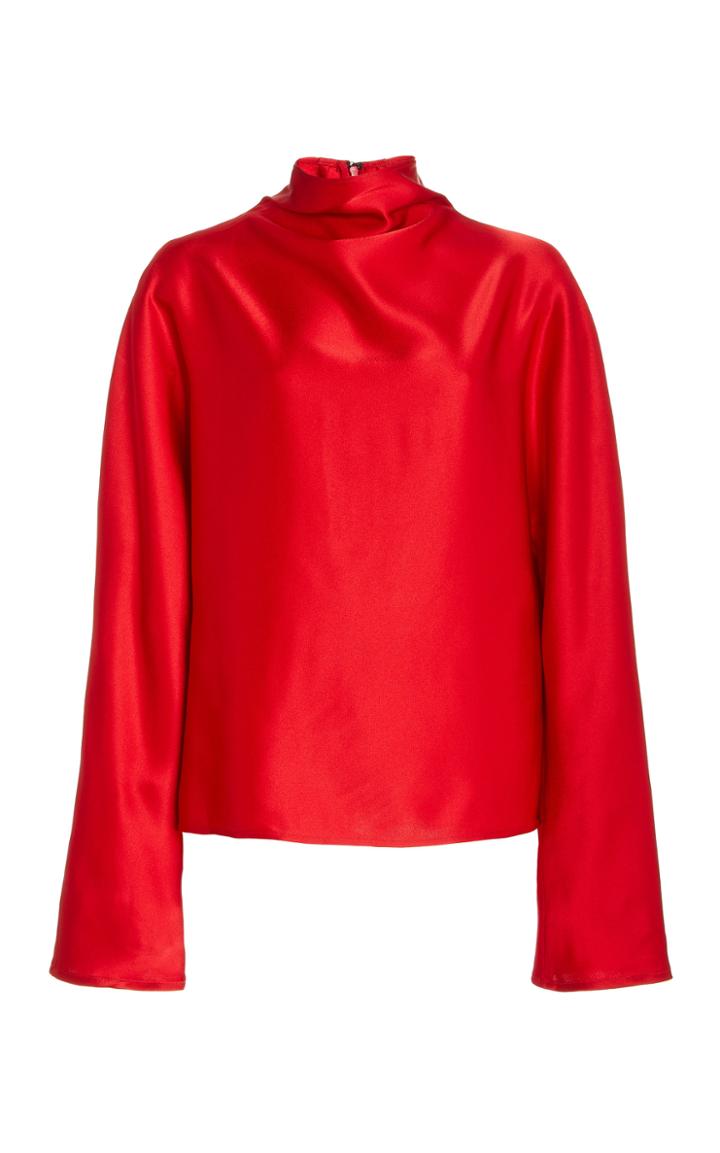 Moda Operandi Sally Lapointe Double Faced Satin Dolman Sleeve Top