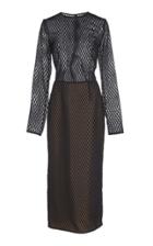 Martin Grant Long Sleeve Sheath Dress