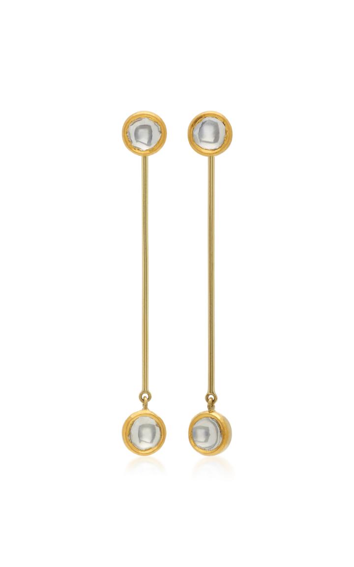 Amrapali 18k Gold And Diamond Drop Earrings