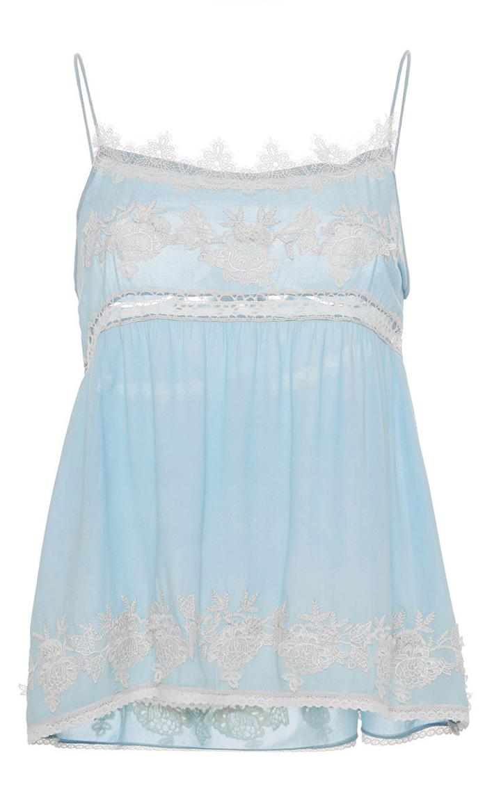 Blugirl Eyelet Lace Spaghetti Strap Top