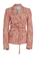 Rosie Assoulin Patterned Cotton-poplin Obi Blazer
