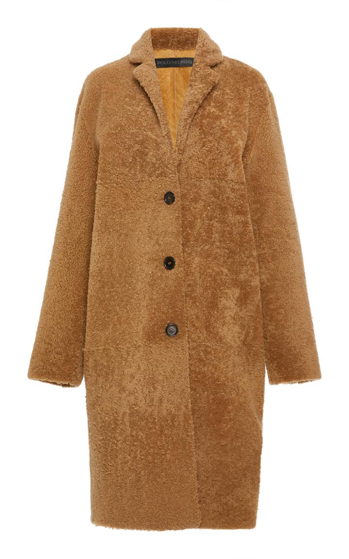 Pologeorgis The Landen Shearling Notch Lapel Coat