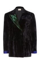Christopher Kane Crushed Velvet Contrast Jacket
