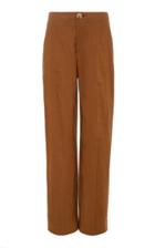 Moda Operandi Vince High-rise Cotton-linen Blend Straight-leg Trousers Size: 00