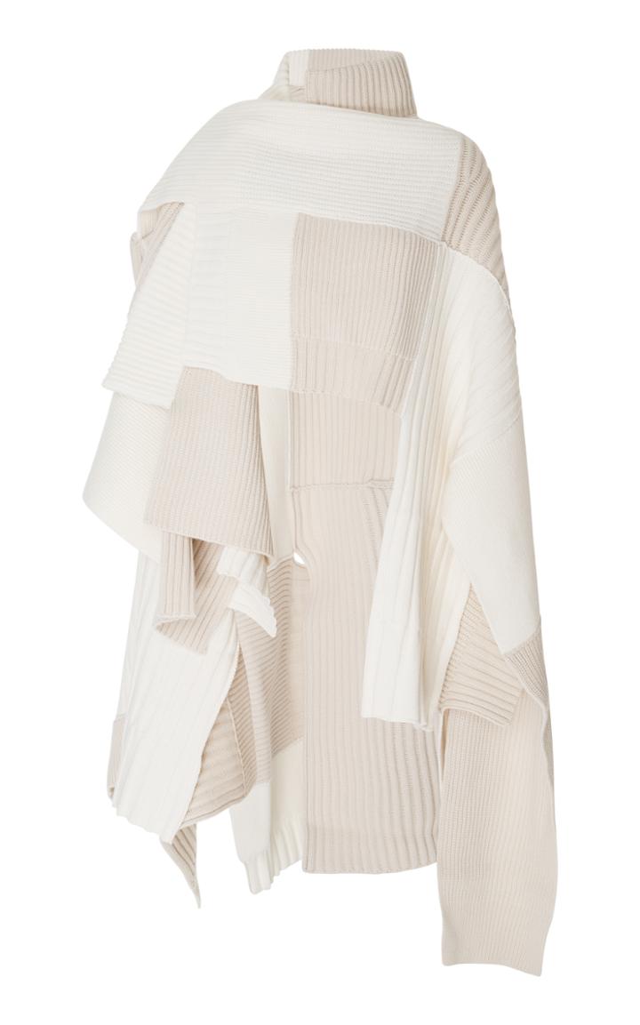 Burberry Patchwork Merino Wool And Cashmere-blend Poncho