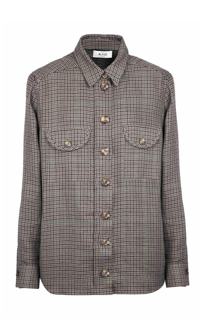 Moda Operandi Blaz Milano Custom Made Berber Checked Linen-cotton Shirt