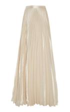 Max Mara Pacato Metallic Pliss Maxi Skirt