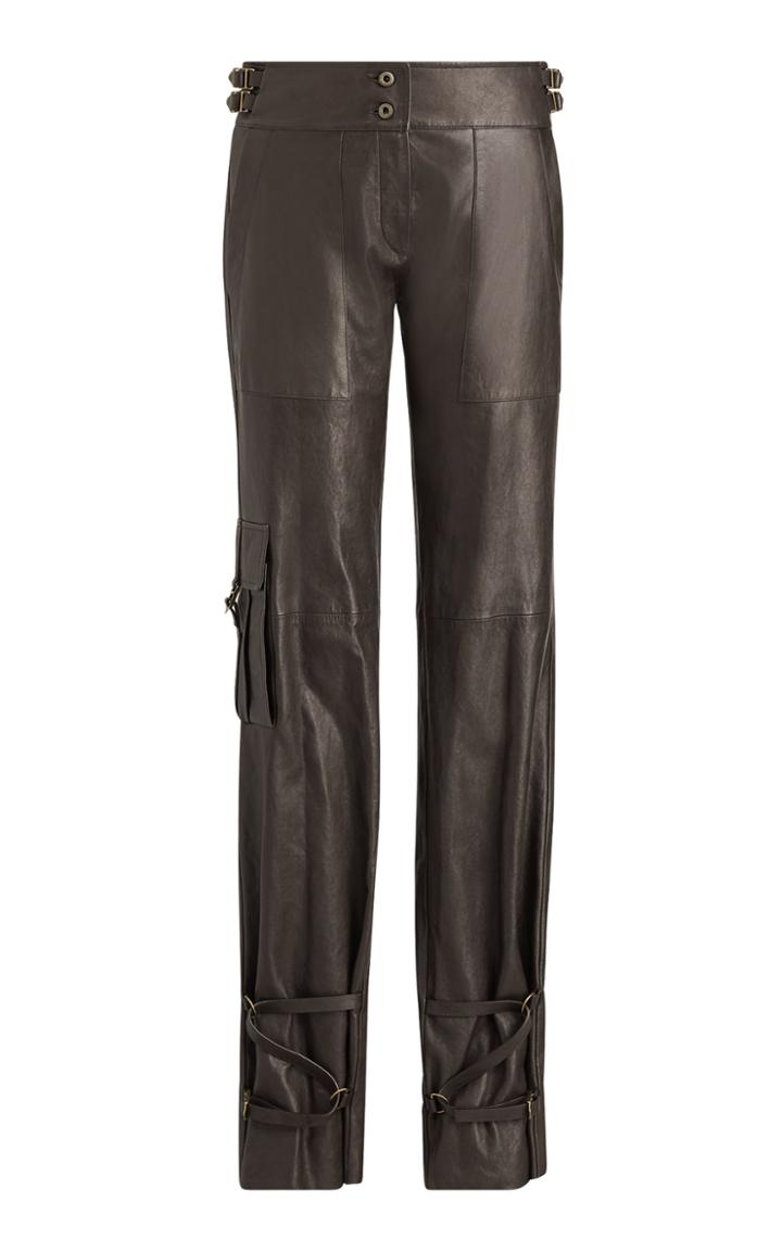 Ralph Lauren Kaiya Straight-leg Leather Pants