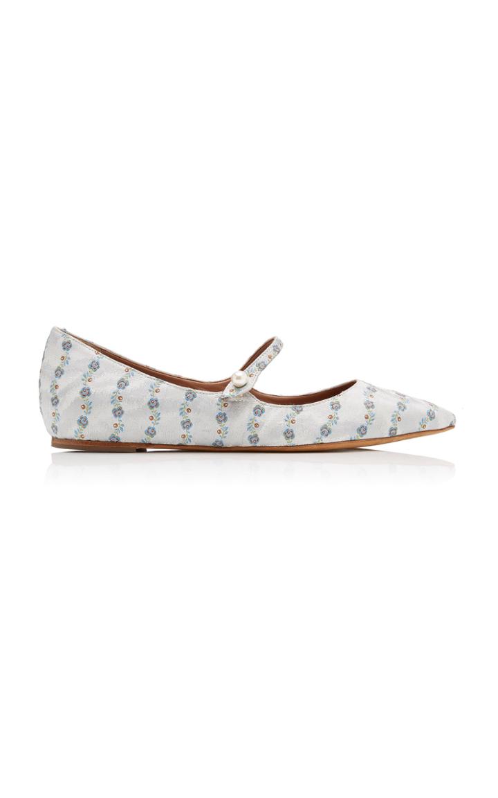 Tabitha Simmons Hermione Floral-jacquard Flats