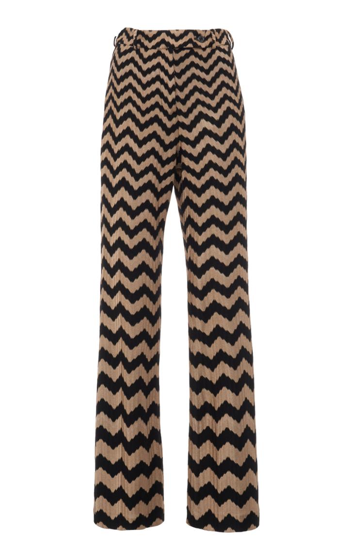 Missoni Zig-zag Stretch-wool Straight-leg Pants