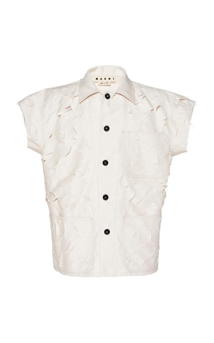 Marni Distressed Front Pocket Vest