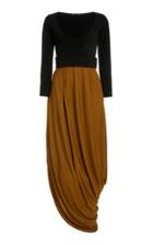 Proenza Schouler Belted Two-tone Jersey Midi Dress