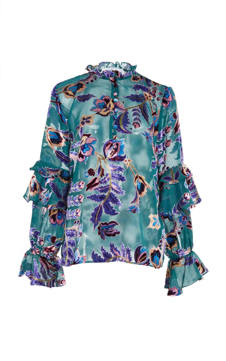 Patbo Burnout Velvet Blouse