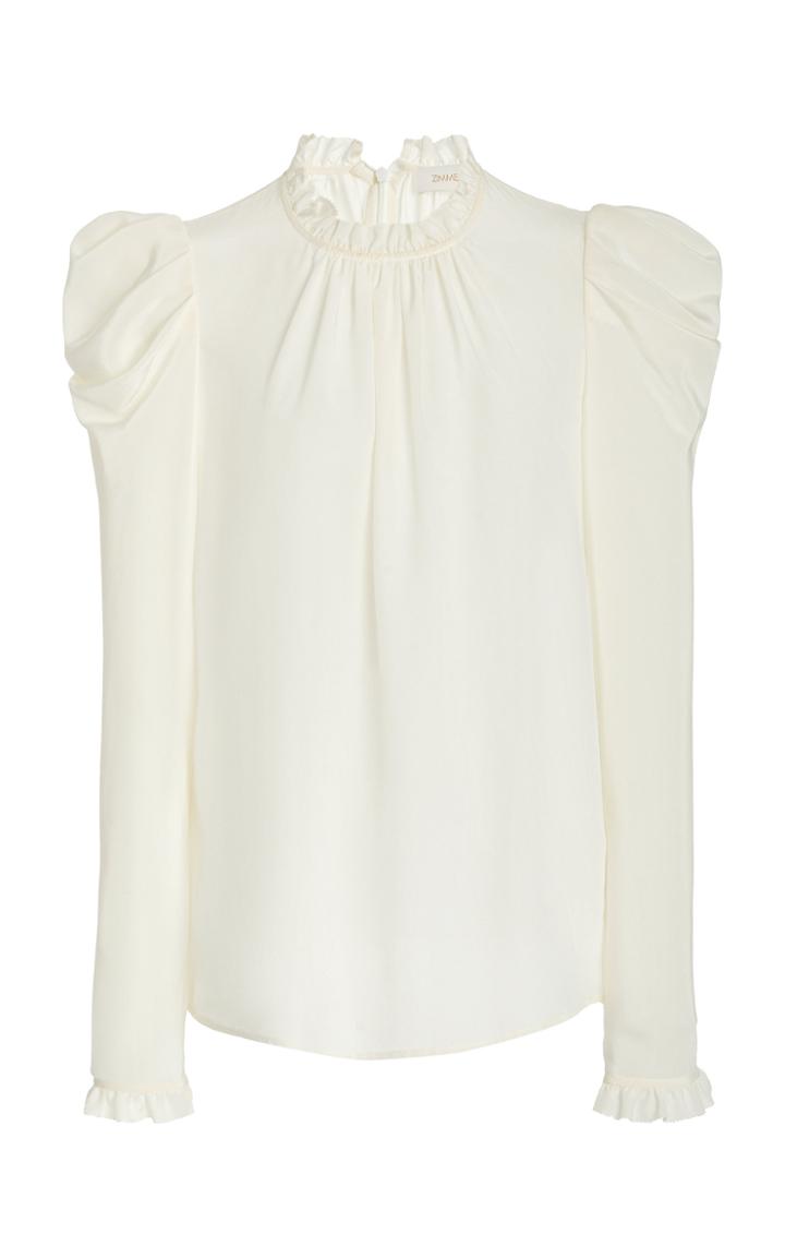 Zimmermann Ruffled Silk Blouse