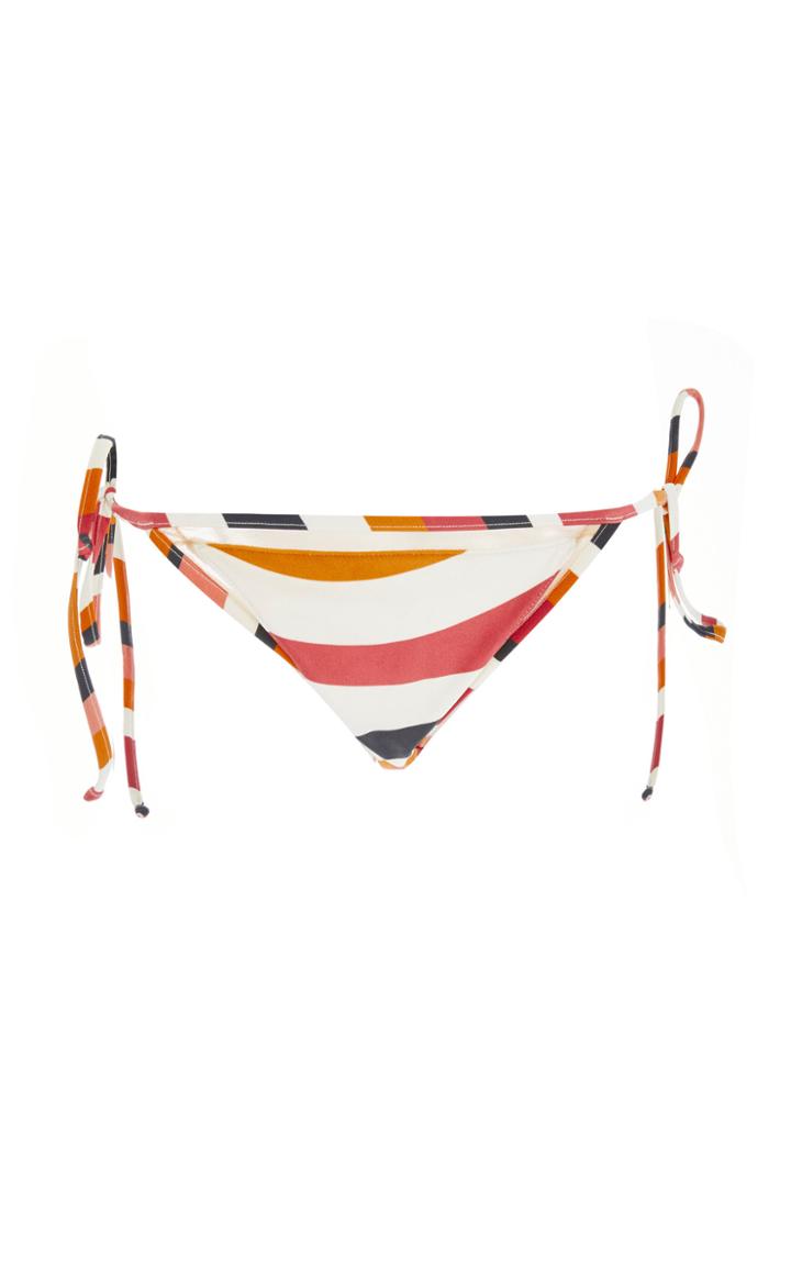 Agua De Coco Striped Bikini Bottom