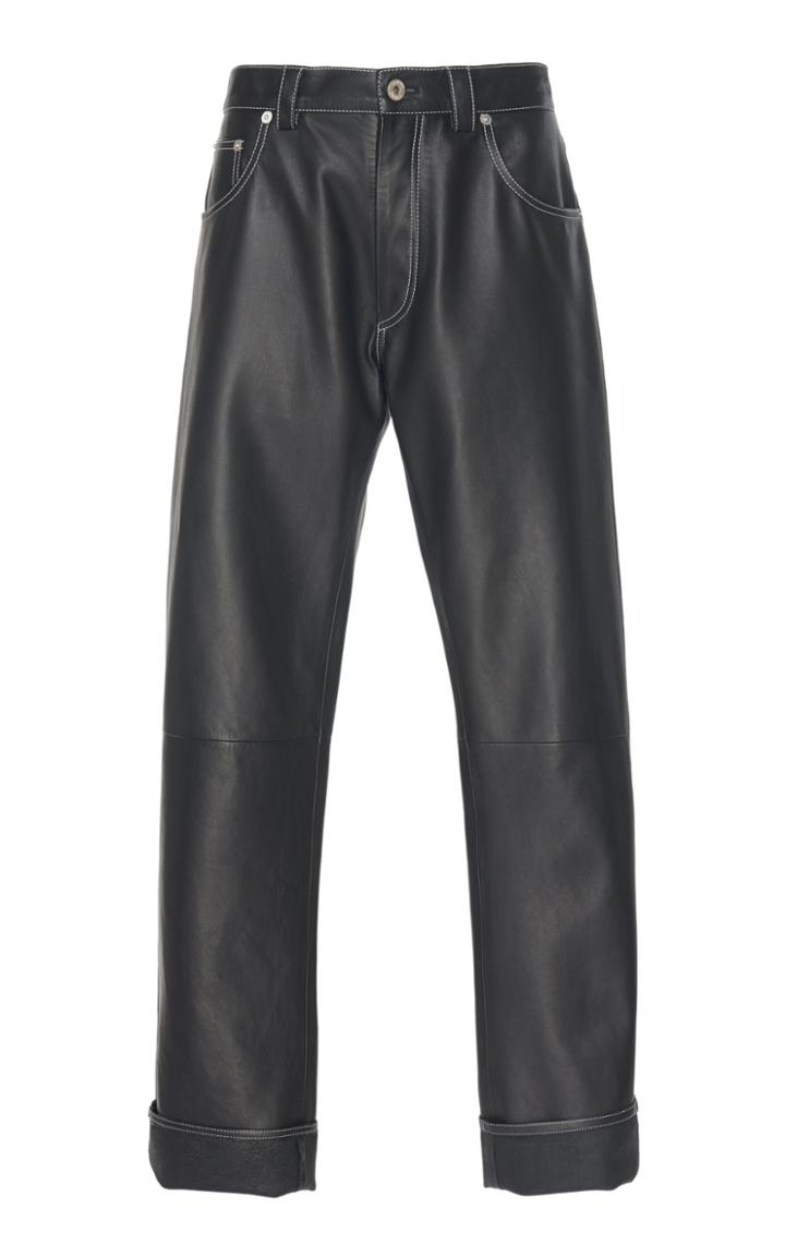 Loewe Leather Straight-leg Pants