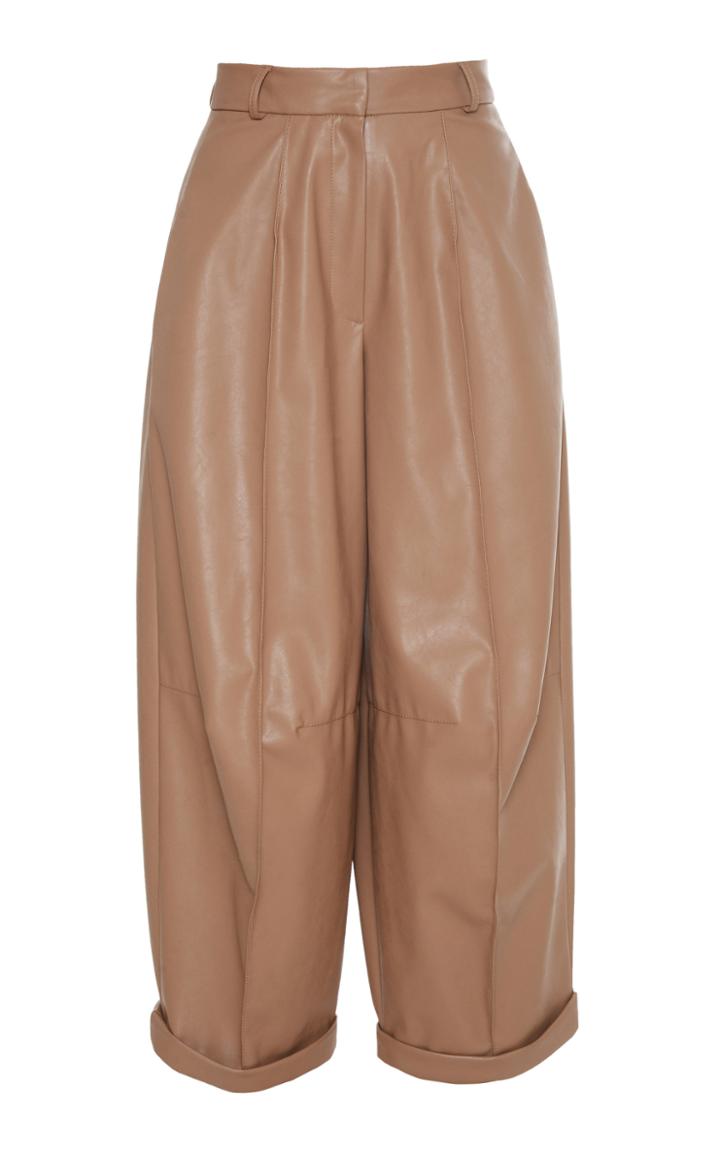 Moda Operandi Anouki High-waisted Cropped Vegan Leather Trousers