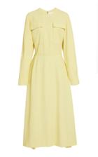 Cyclas Twill Flap Pocket Midi Dress