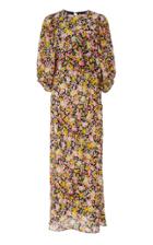 Les Rveries Floral-print Silk-chiffon Midi Dress