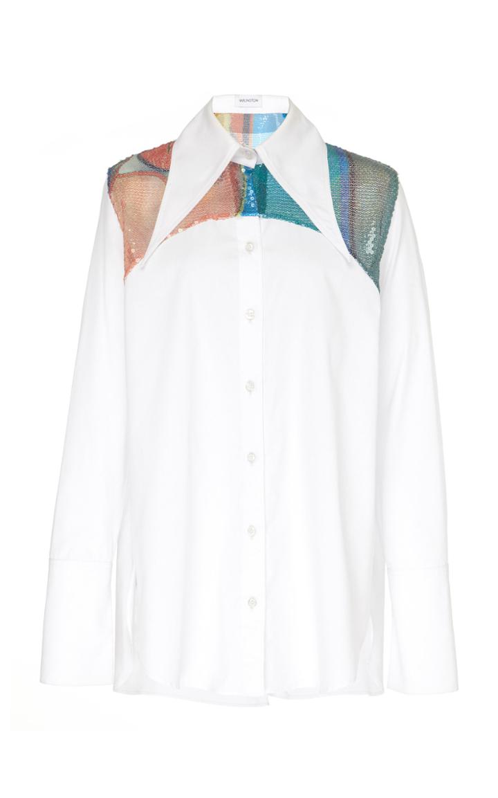 16arlington Embellished Sequin Western Shirt