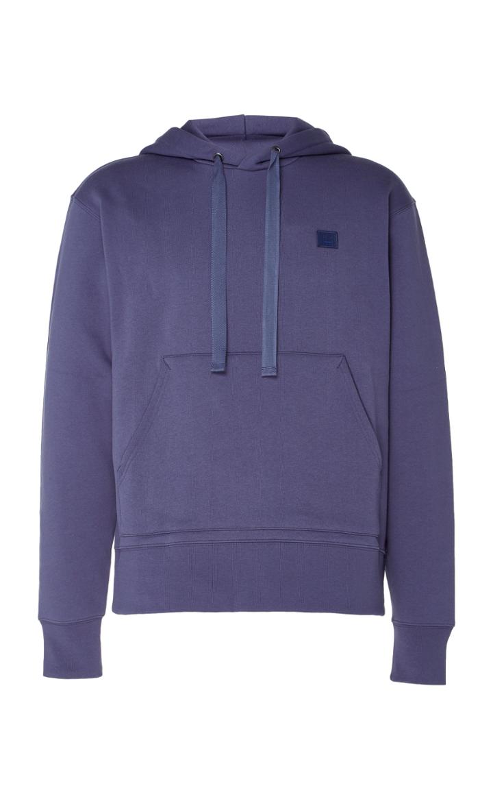 Acne Studios Ferris Appliqud Fleece-back Cotton-jersey Hoodie Size: