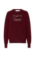 Lingua Franca Exclusive Give A Damn Cashmere Crew Sweater With Mint