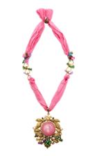 Cabana One-of-a-kind M'o Exclusive Pink Agate Pendant Necklace