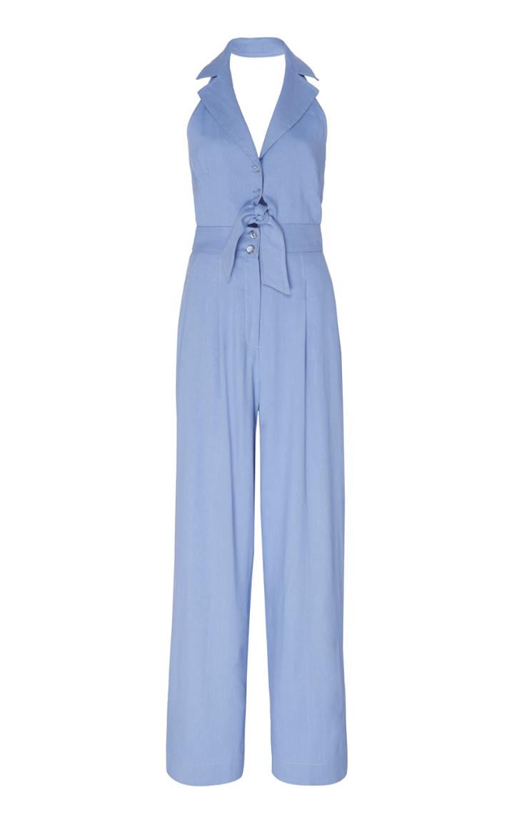 Moda Operandi Temperley London Sophia Linen-blend Tie-front Jumpsuit Size: 6