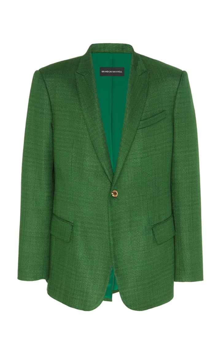 Moda Operandi Brandon Maxwell Fitted Tuxedo Jacket Size: 40