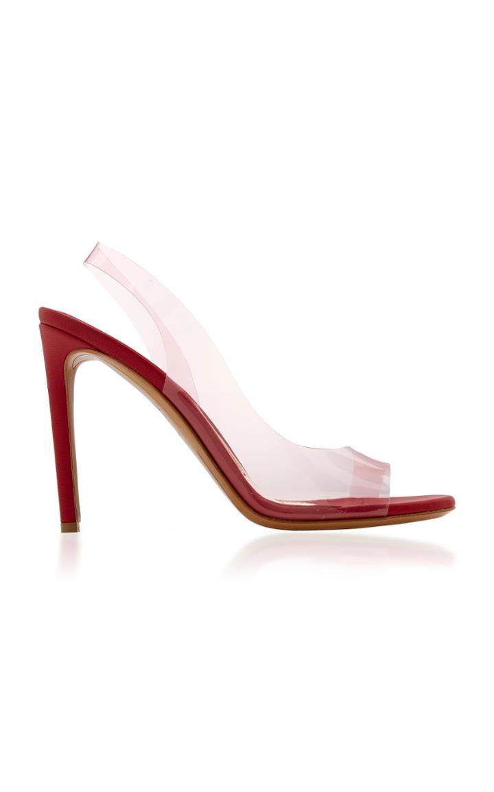 Moda Operandi Alexandre Vauthier Amber Ghost Leather Pvc Sandals Size: 36.5