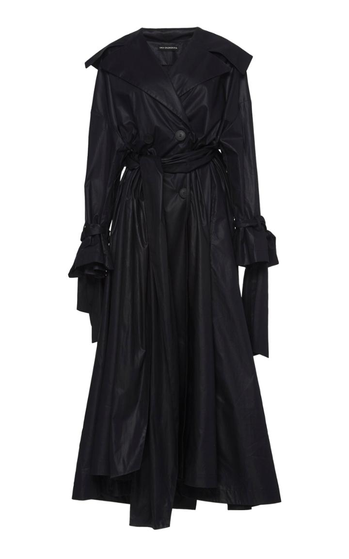 Vika Gazinskaya Bow-detail Cotton Trench Coat