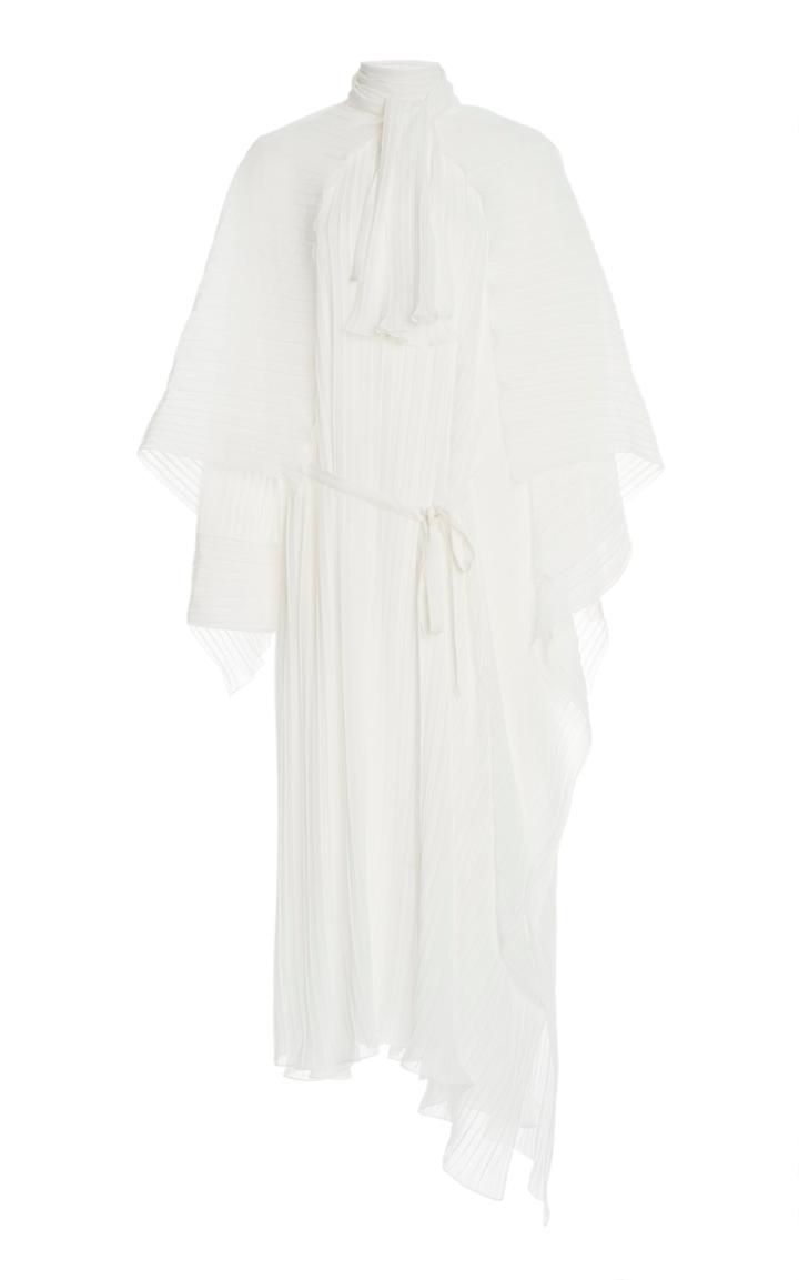 Moda Operandi Roland Mouret Damon Cape-effect Crepe De Chine Dress