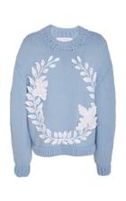 Oscar De La Renta Embroidered Sweater