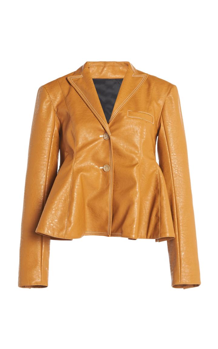 Moda Operandi By Any Other Name Faux-leather Peplum Blazer