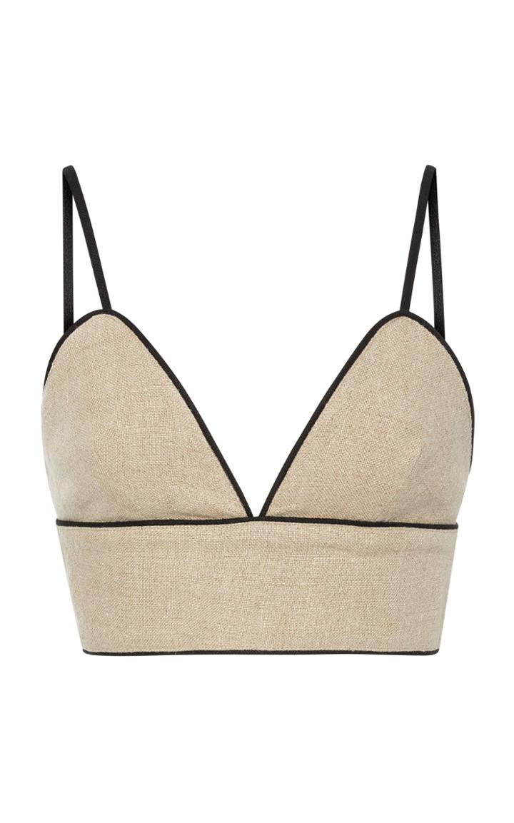 Staud Marino Linen Bralette Top