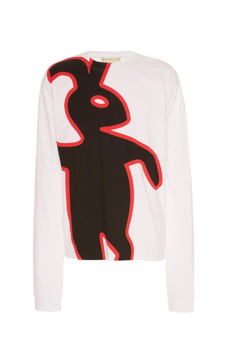 Marni Printed Cotton-jersey T-shirt