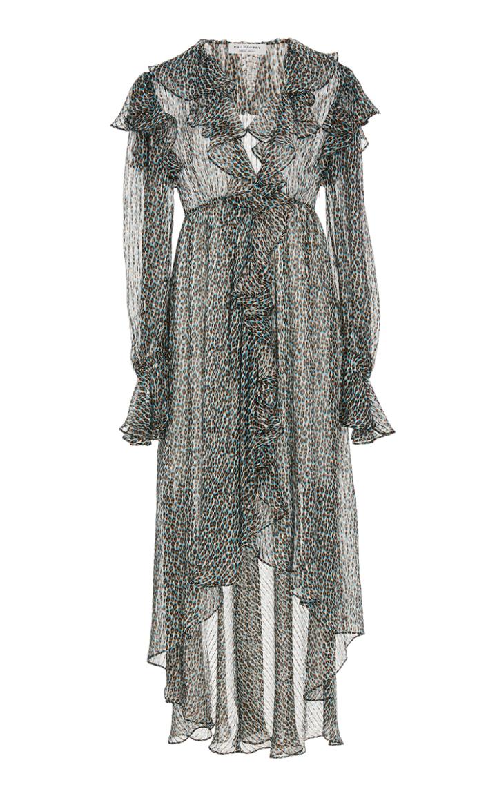Philosophy Di Lorenzo Serafini Printed Ruffle Dress