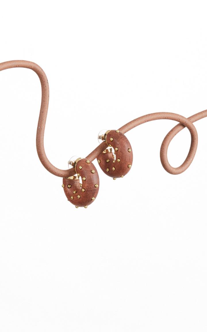 Moda Operandi Cult Gaia Oda Studded Wood Earrings